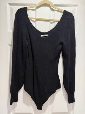 Abercrombie & Fitch Knitted Scoop Neck Bodysuit- women’s large